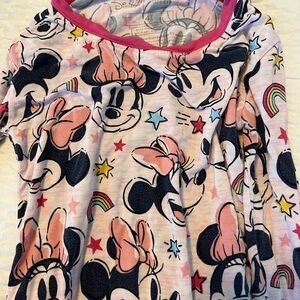 Little Sleepies Disney Minnie Mouse Pink and Black pajama set
